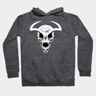 #SkullLove Alien Skull with Horns Hoodie